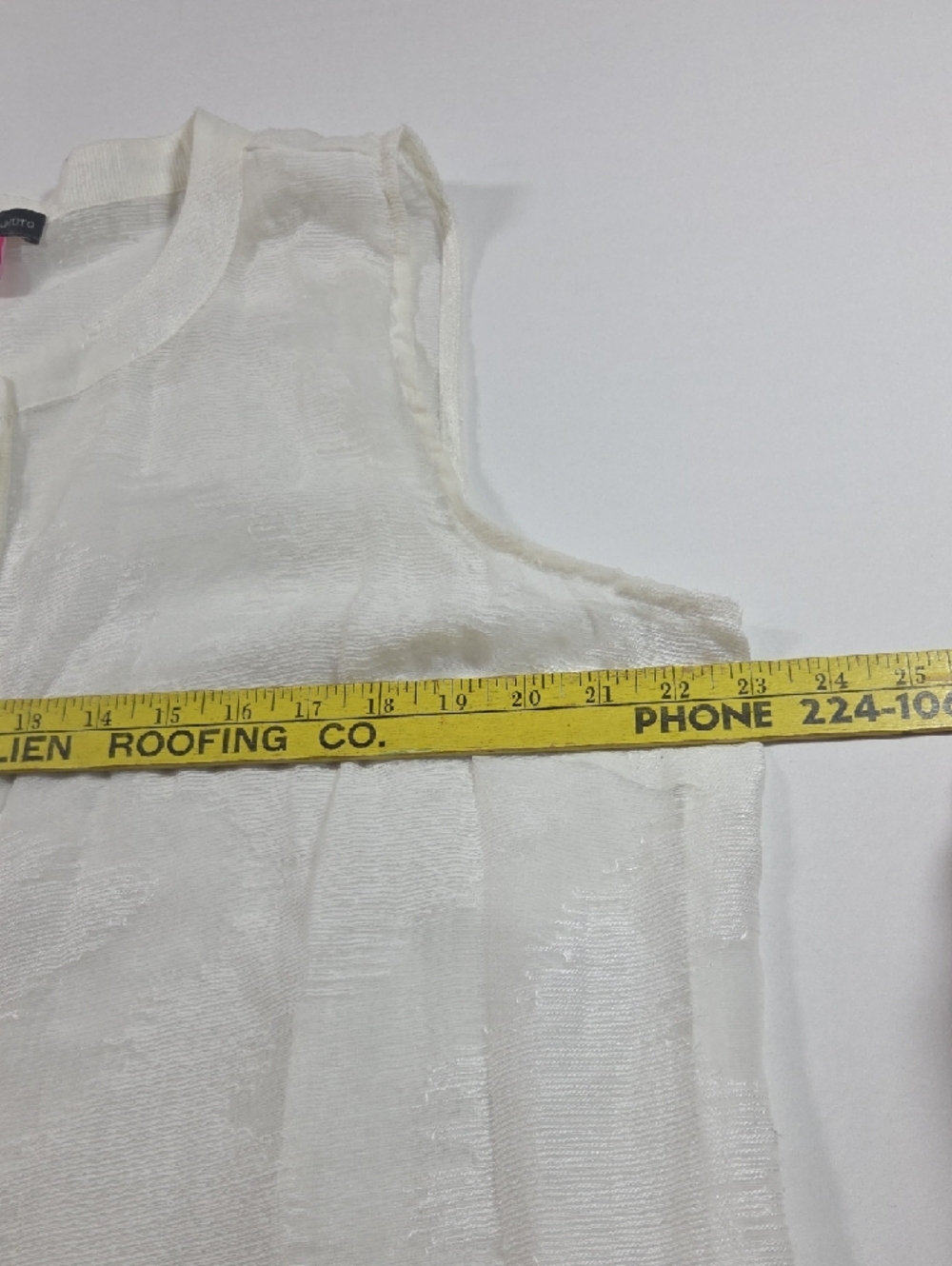 Vince Camuto Sheer Textured Swim Cover Sleeveless White Cream Button Down - Picture 13 of 13